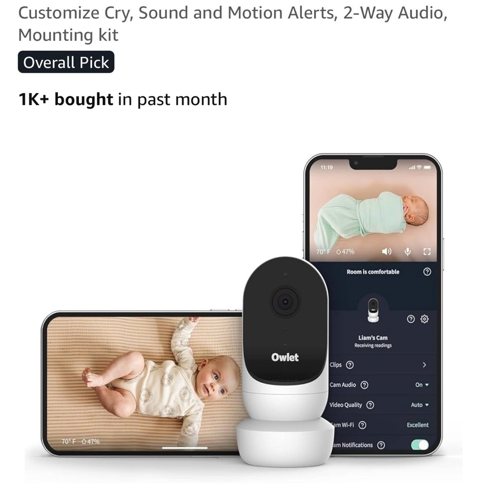Owlet Baby Monitor with Camera and App